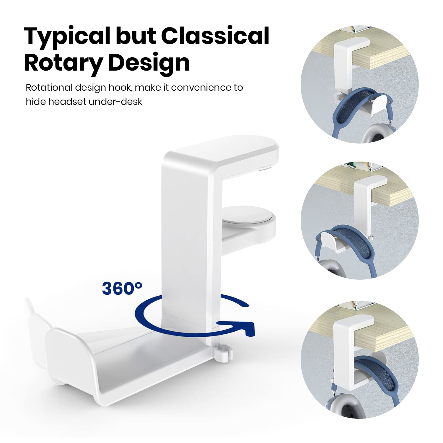 EURPMASK 360° Rotating Headphone Stand & Organizer - Gaming Accessories by Handbags Specialist Headquarter | Available at Handbags Specialist Headquarter