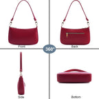Retro Vegan Leather Shoulder Bag -  by Handbags Specialist Headquarter | Available at Handbags Specialist Headquarter