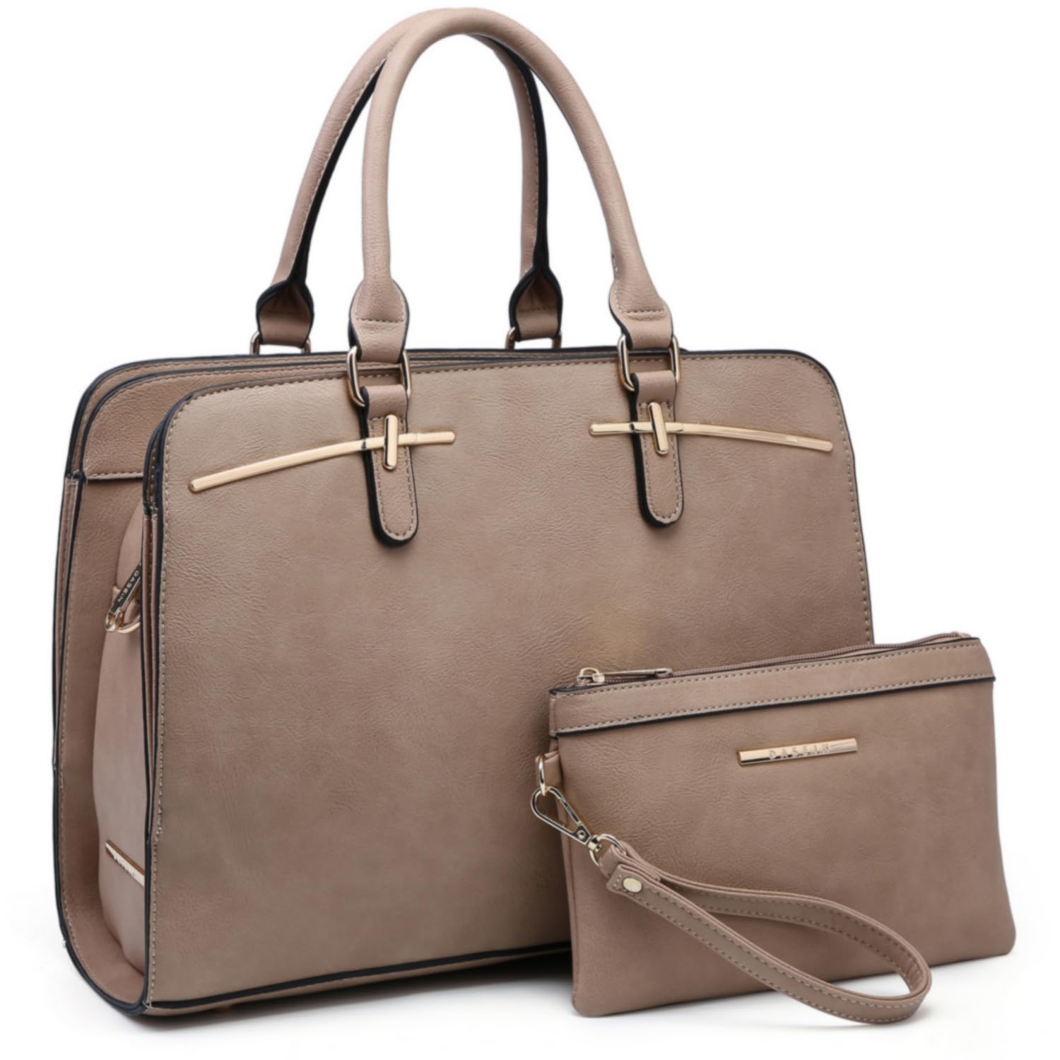 Women’s 2pc Tote & Wallet Handbag Set with 3 Compartments