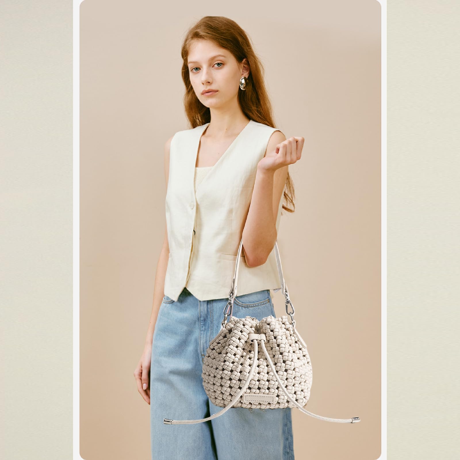 Hollow Bucket Tote Bag -  by Handbags Specialist Headquarter | Available at Handbags Specialist Headquarter