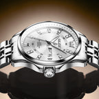 OLEVS Luxe: Men's Golden Dial Quartz Business Watch