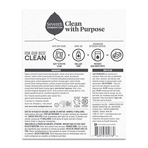 SeventhGen Citrus Sparkle Dishwasher Tabs Duo Pack -  by Handbags Specialist Headquarter | Available at Handbags Specialist Headquarter