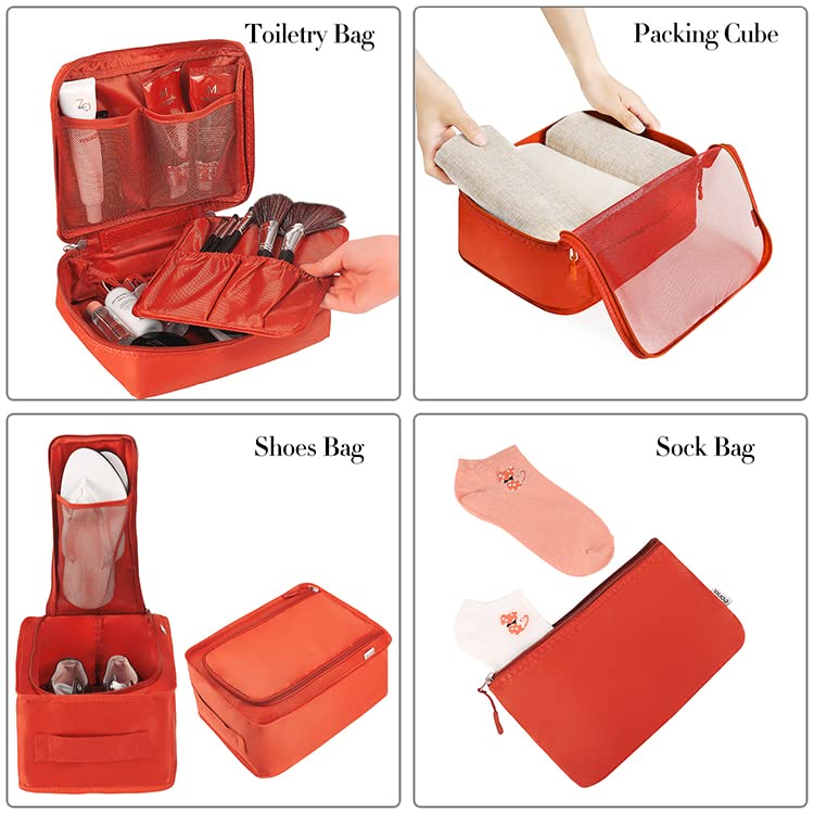 TravelMate 8-Piece Packing Cubes - Luggage Travel Bags by Handbags Specialist Headquarter | Available at Handbags Specialist Headquarter