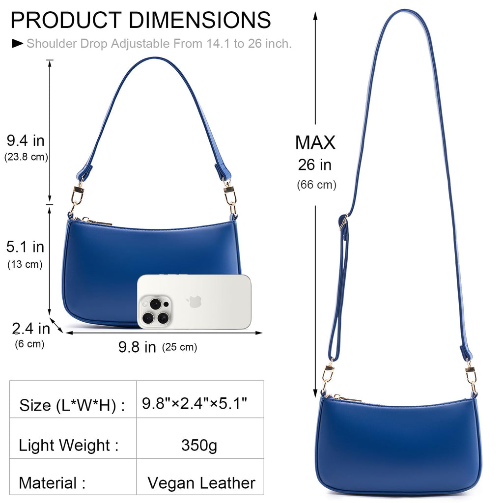 Retro Vegan Leather Shoulder Bag -  by Handbags Specialist Headquarter | Available at Handbags Specialist Headquarter