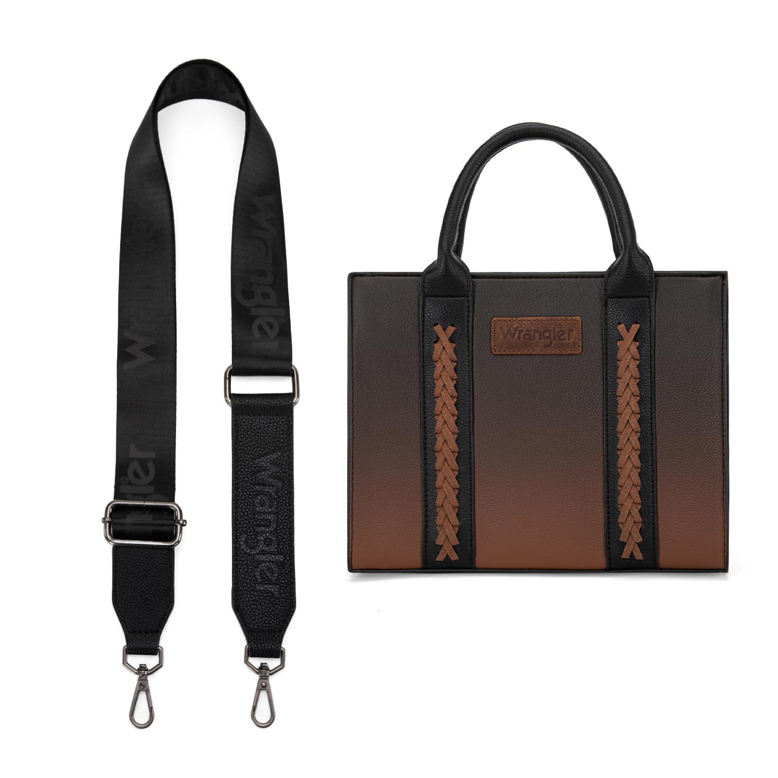 Western Chic Wrangler Tote: Vegan Leather, Versatile Strap