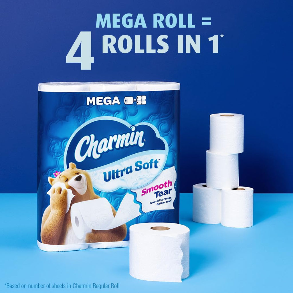 Charmin Cloud Soft: 6 Mega = 24 Regular Rolls - Toilet Paper by Handbags Specialist Headquarter | Available at Handbags Specialist Headquarter