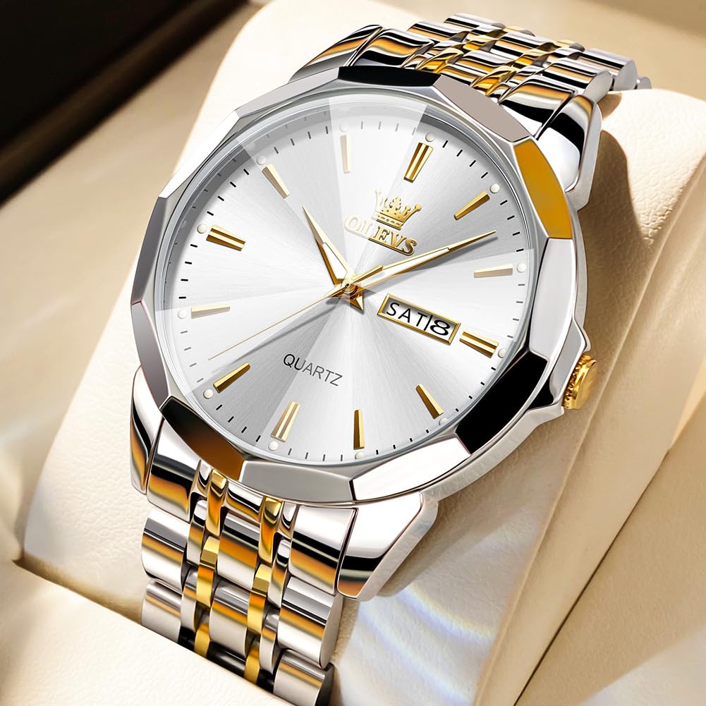 AzureGleam: Elite Men's Diamond Steel Watch