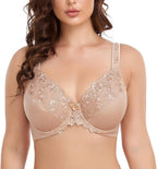 Blossom Embrace: Luxe Lace Full Coverage Bra