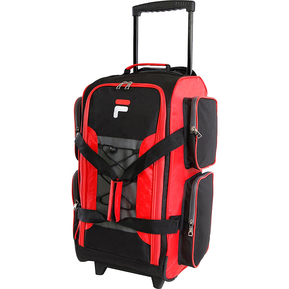 Fila 22 UltraLite Black Rolling Duffel Bag -  by Handbags Specialist Headquarter | Available at Handbags Specialist Headquarter