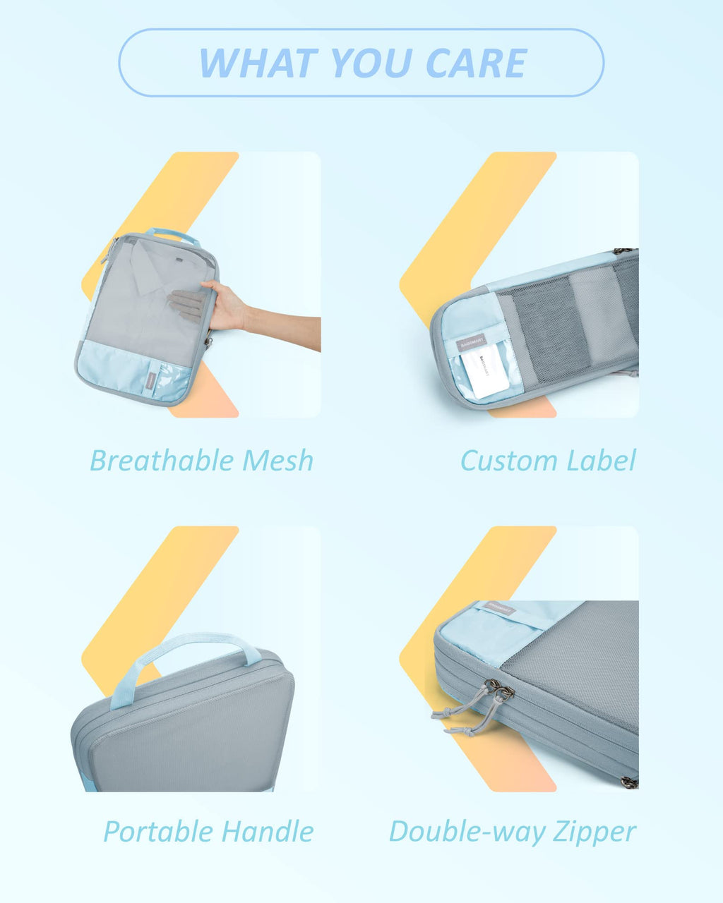 PackPro 6 Set Compression Cubes for Travel - Luggage Travel Bags by Handbags Specialist Headquarter | Available at Handbags Specialist Headquarter