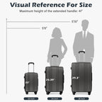 Coolife Expandable Spinner Luggage Set - 3 Piece - Luggage Travel Bags by Handbags Specialist Headquarter | Available at Handbags Specialist Headquarter