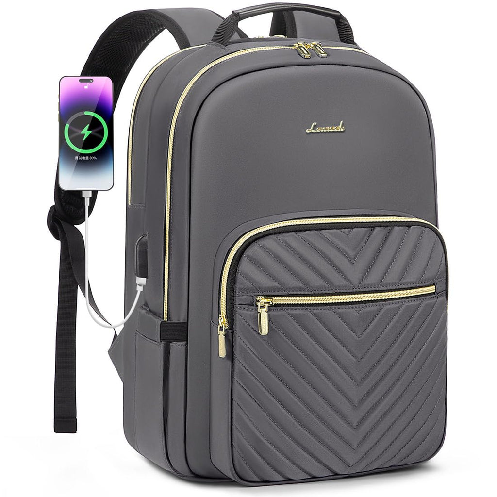 Chic Leather Laptop Backpack for Women - LoveVook - Backpack Bags by Handbags Specialist Headquarter | Available at Handbags Specialist Headquarter