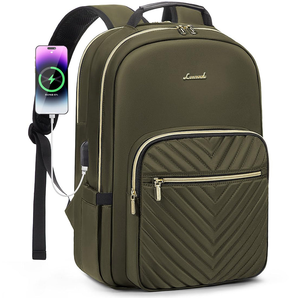 Chic Leather Laptop Backpack for Women - LoveVook - Backpack Bags by Handbags Specialist Headquarter | Available at Handbags Specialist Headquarter