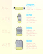 PackPro 6 Set Compression Cubes for Travel - Luggage Travel Bags by Handbags Specialist Headquarter | Available at Handbags Specialist Headquarter