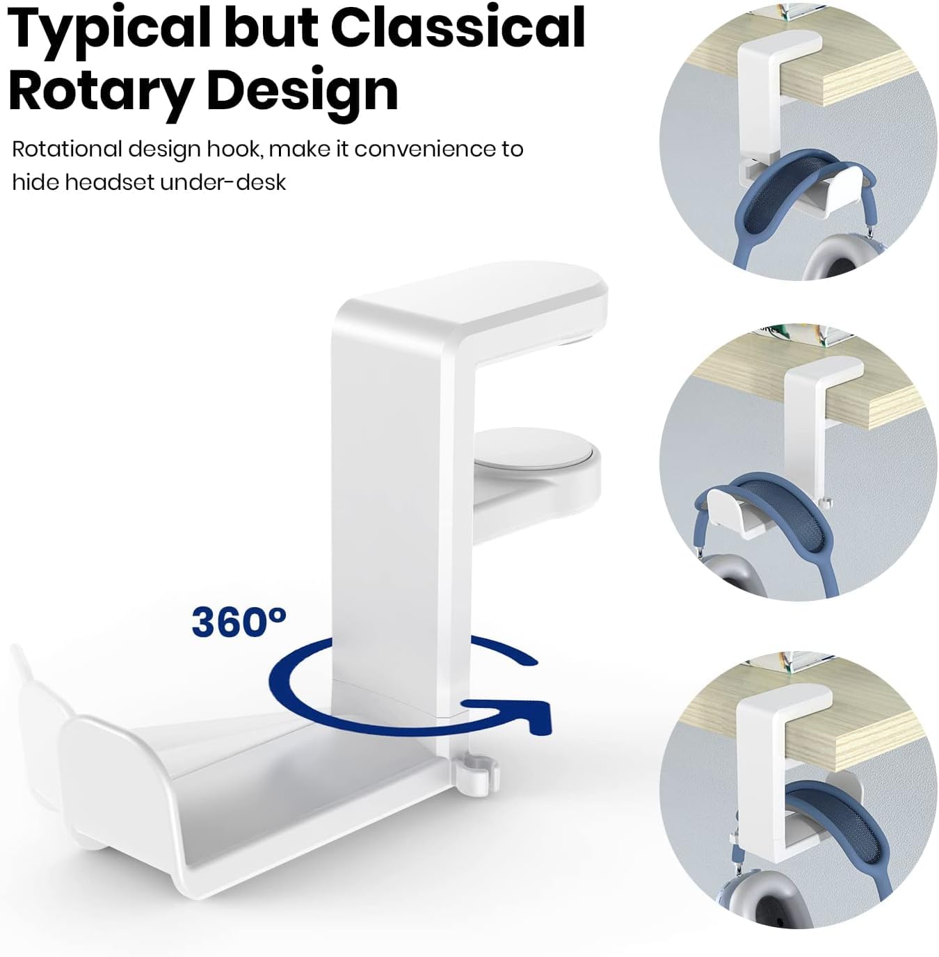 EURPMASK 360° Rotating Headphone Stand & Organizer - Gaming Accessories by Handbags Specialist Headquarter | Available at Handbags Specialist Headquarter