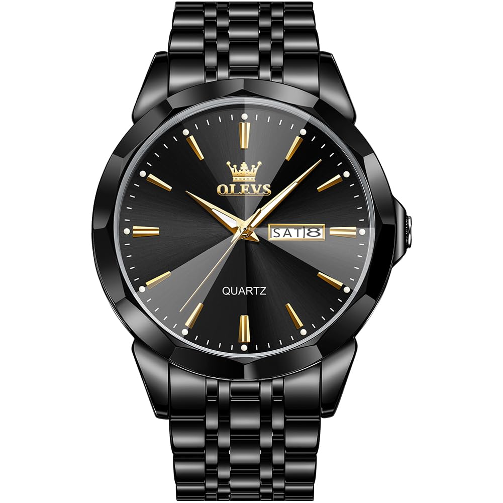 AzureGleam: Elite Men's Diamond Steel Watch