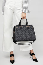 Women’s 2pc Tote & Wallet Handbag Set with 3 Compartments