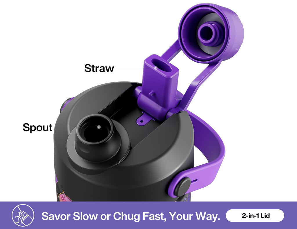 ChillKnight 26oz: Dual-Lid Leak-Proof Bottle - Water Bottles by Handbags Specialist Headquarter | Available at Handbags Specialist Headquarter