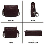 AUYOCO Chic Vegan Leather Crossbody Bag with Strap -  by Handbags Specialist Headquarter | Available at Handbags Specialist Headquarter