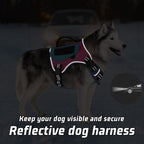 GuardianGrip Tactical Dog Vest - Large, Reflective, Green -  by Handbags Specialist Headquarter | Available at Handbags Specialist Headquarter