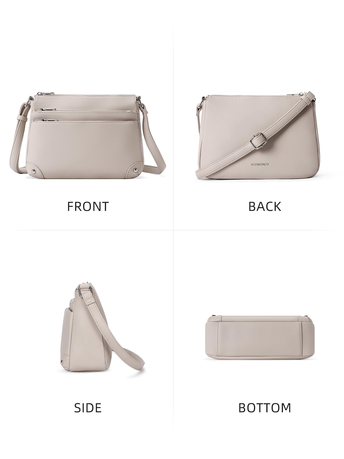 WestBronco ZipSatchel: Women's Medium Crossbody Bag - Handbags by Handbags Specialist Headquarter | Available at Handbags Specialist Headquarter