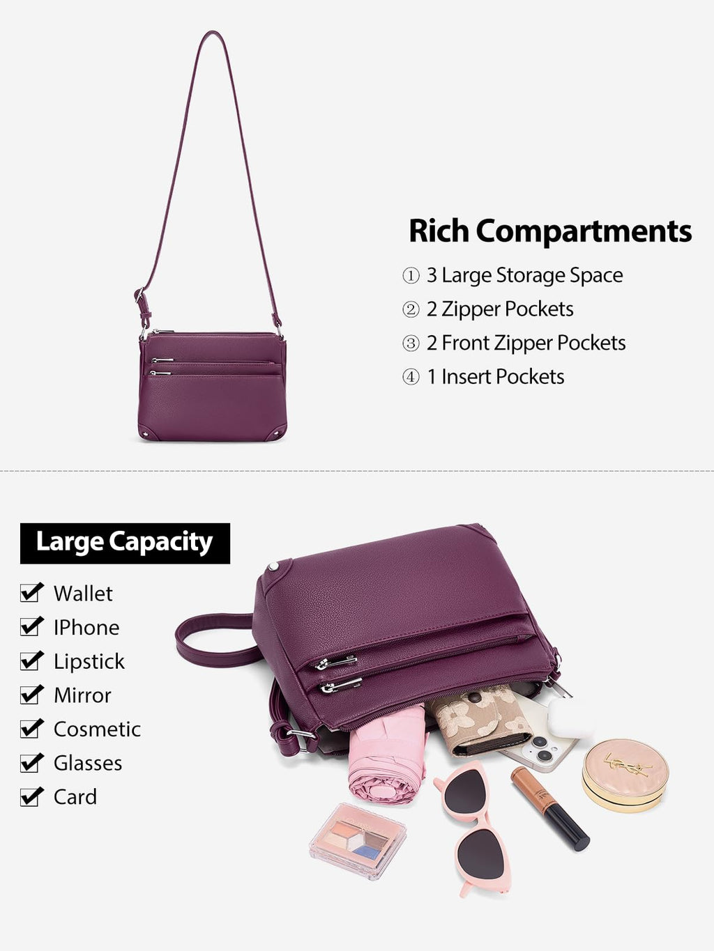 WestBronco ZipSatchel: Women's Medium Crossbody Bag - Handbags by Handbags Specialist Headquarter | Available at Handbags Specialist Headquarter