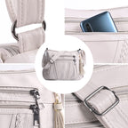 ELDA Chic Crossbody: Soft PU Leather Multi-Pocket Bag - Handbags by Handbags Specialist Headquarter | Available at Handbags Specialist Headquarter