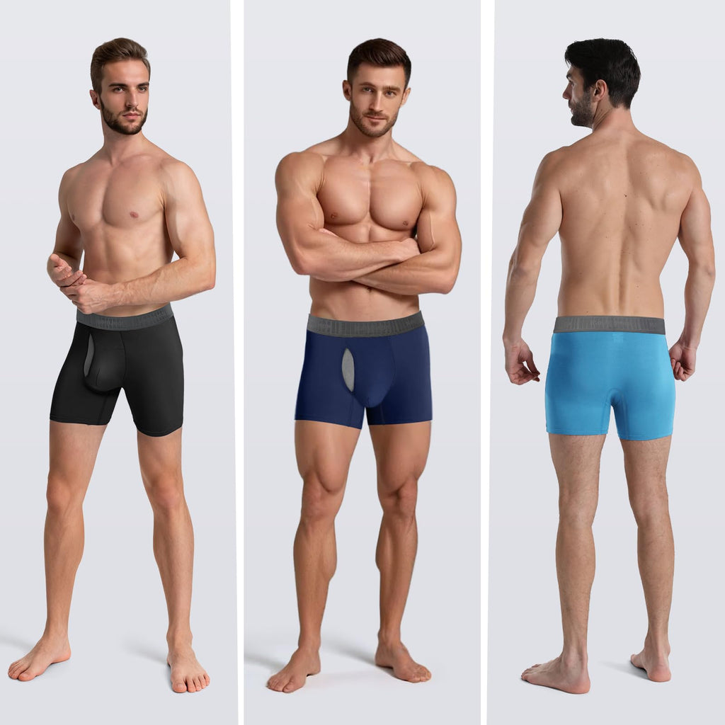 Bamboo Rayon Boxer Briefs 7 Pack for Men