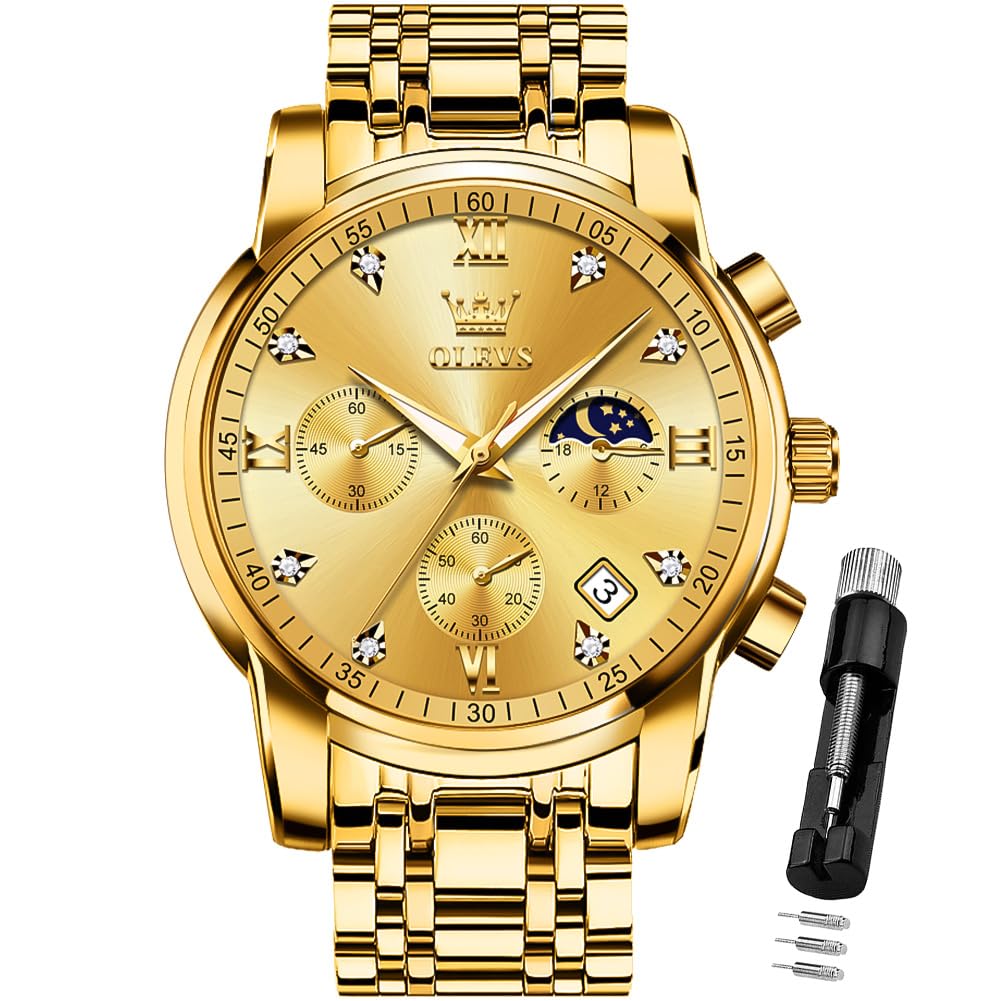 AzureGleam: Elite Men's Diamond Steel Watch