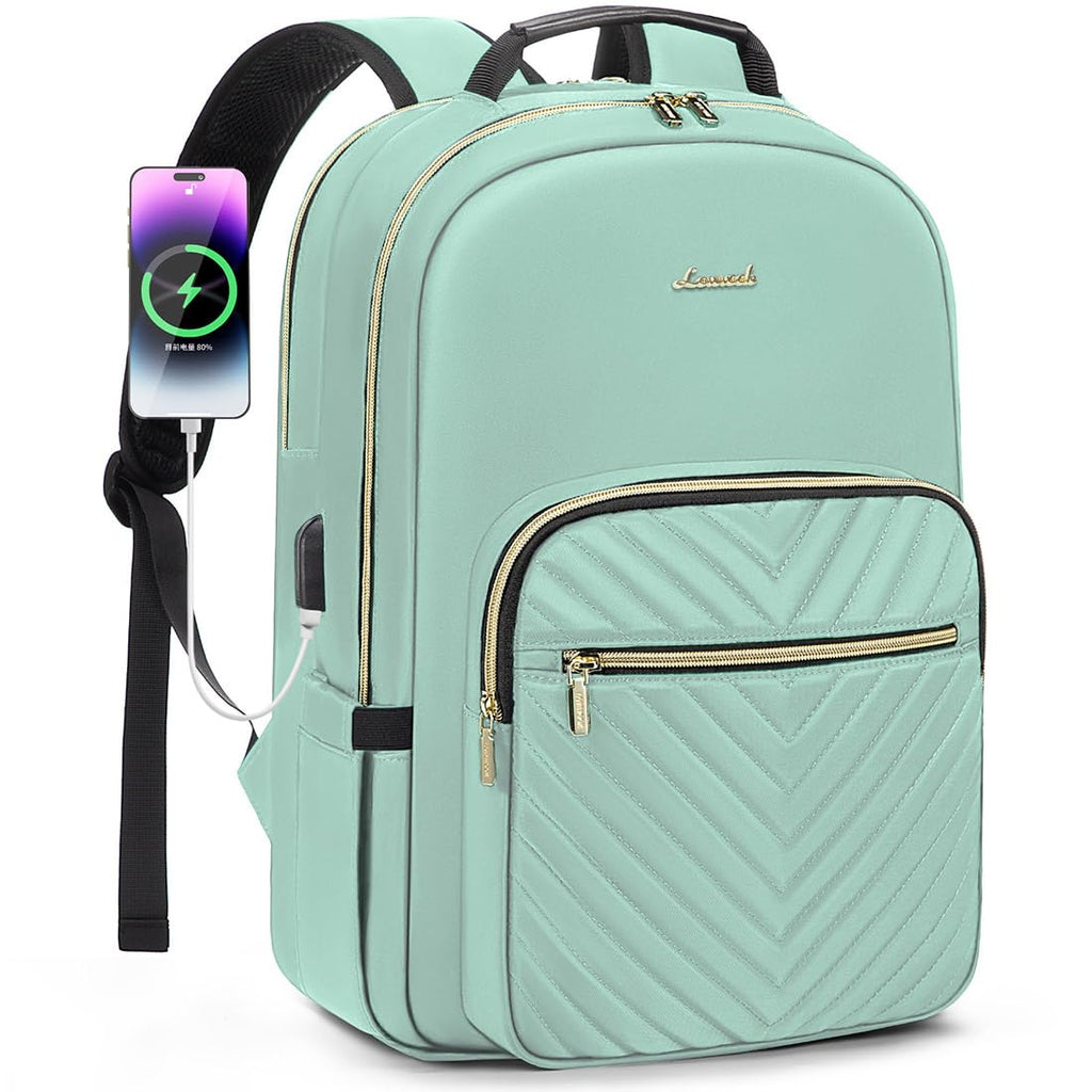 Chic Leather Laptop Backpack for Women - LoveVook - Backpack Bags by Handbags Specialist Headquarter | Available at Handbags Specialist Headquarter