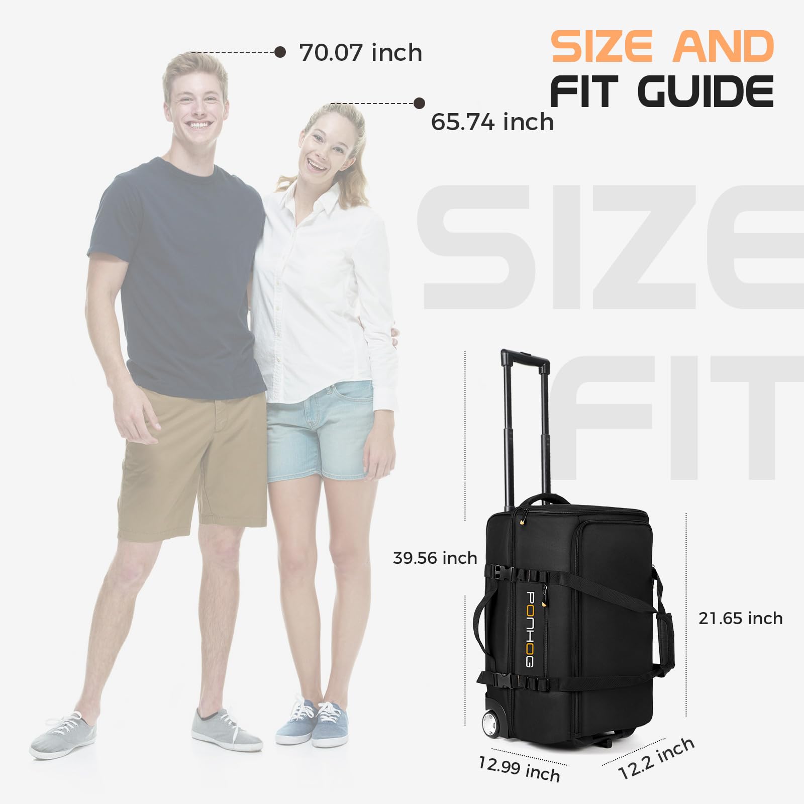 TravelWheels Duffel: Large Waterproof Wheeled Bag -  by Handbags Specialist Headquarter | Available at Handbags Specialist Headquarter