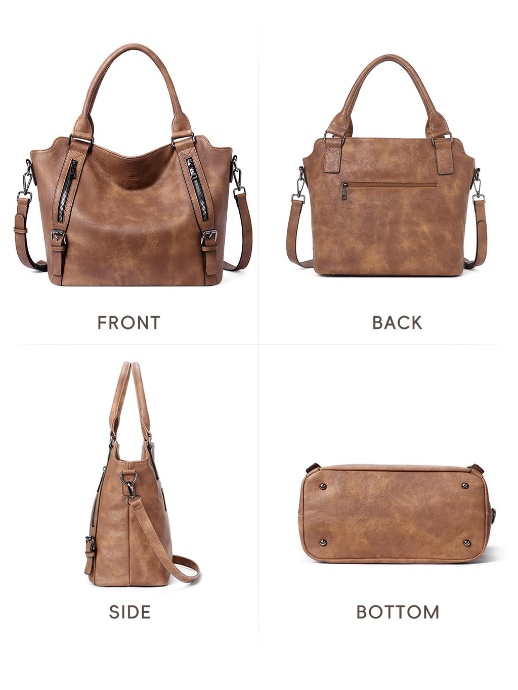 CLUCI Eco Luxe Vegan Leather Tote Bag - Bucket Bag by Handbags Specialist Headquarter | Available at Handbags Specialist Headquarter