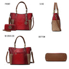 MKF Collection Vegan Leather Tote & Wallet Set