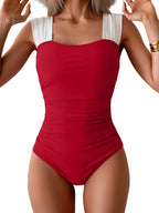 Square Neck One Piece Swimsuit