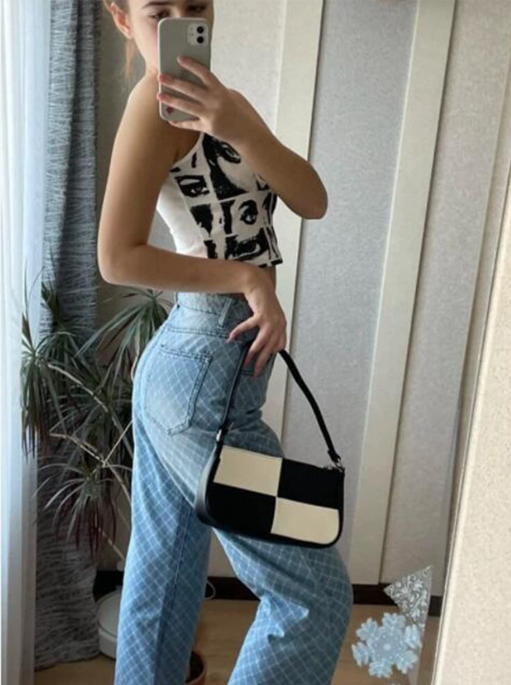 Retro Vegan Leather Shoulder Bag -  by Handbags Specialist Headquarter | Available at Handbags Specialist Headquarter