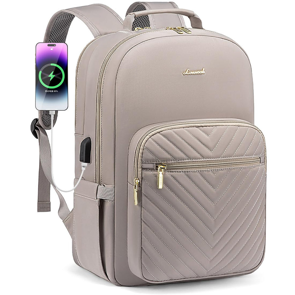 Chic Leather Laptop Backpack for Women - LoveVook - Backpack Bags by Handbags Specialist Headquarter | Available at Handbags Specialist Headquarter
