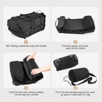 AquaRoll 29 Quilted Wheeled Duffle Backpack -  by Handbags Specialist Headquarter | Available at Handbags Specialist Headquarter