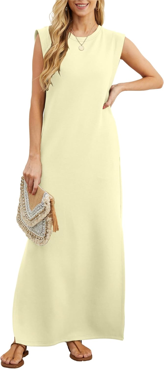 Women's Casual Maxi Dress with Pockets