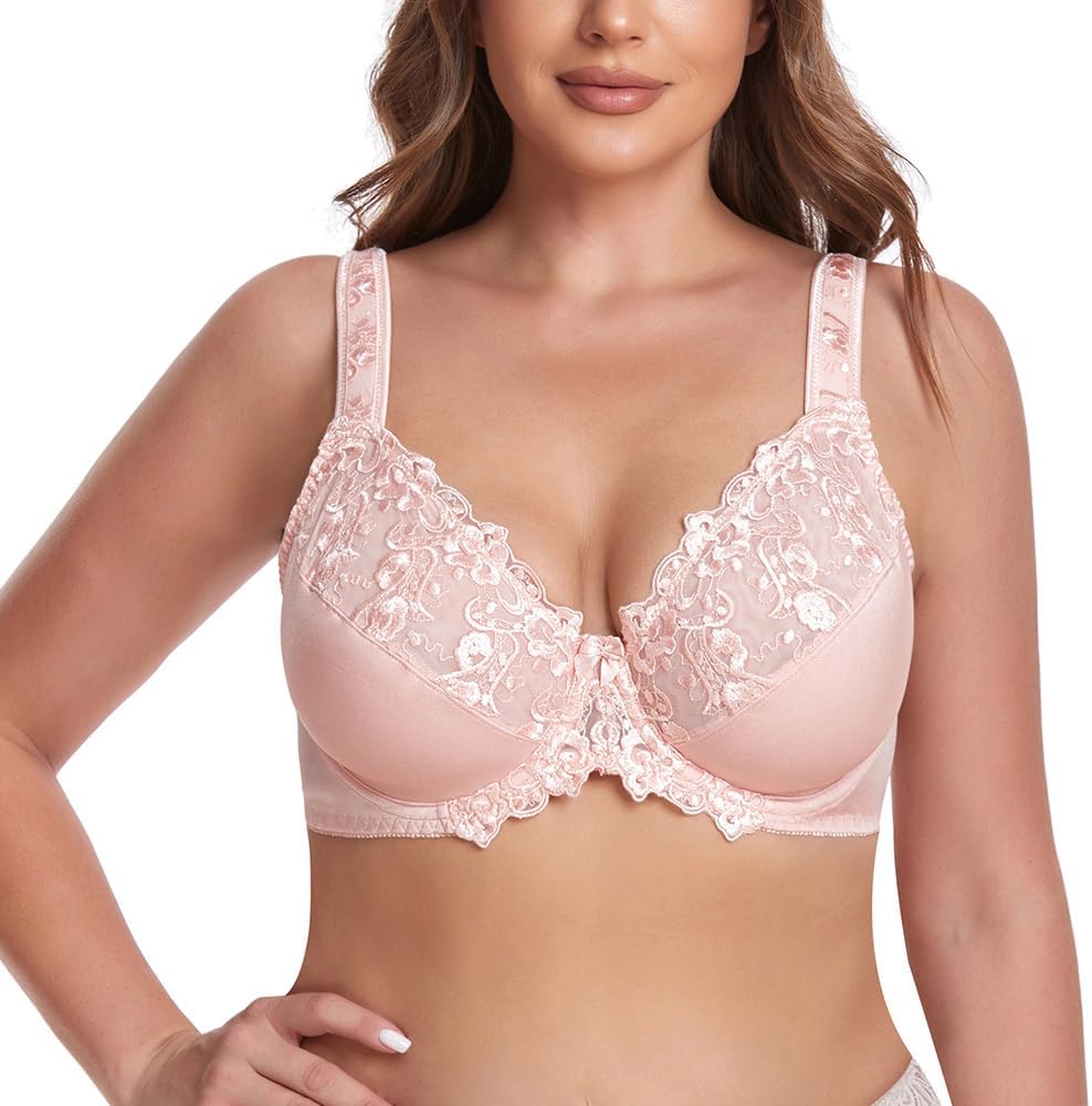 Blossom Embrace: Luxe Lace Full Coverage Bra