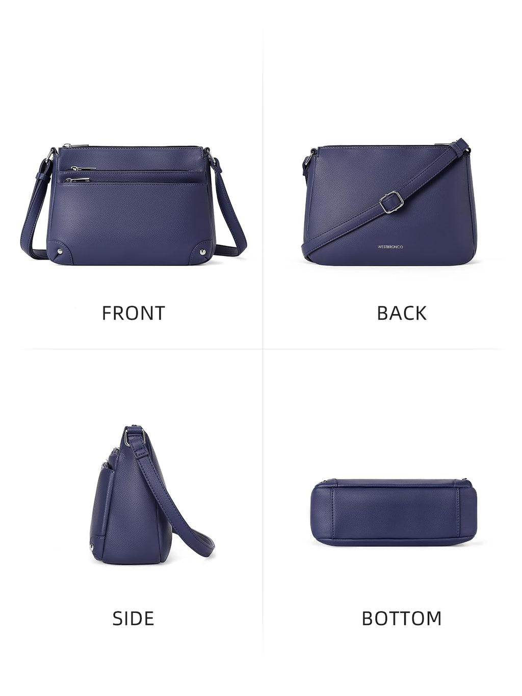 WestBronco ZipSatchel: Women's Medium Crossbody Bag - Handbags by Handbags Specialist Headquarter | Available at Handbags Specialist Headquarter