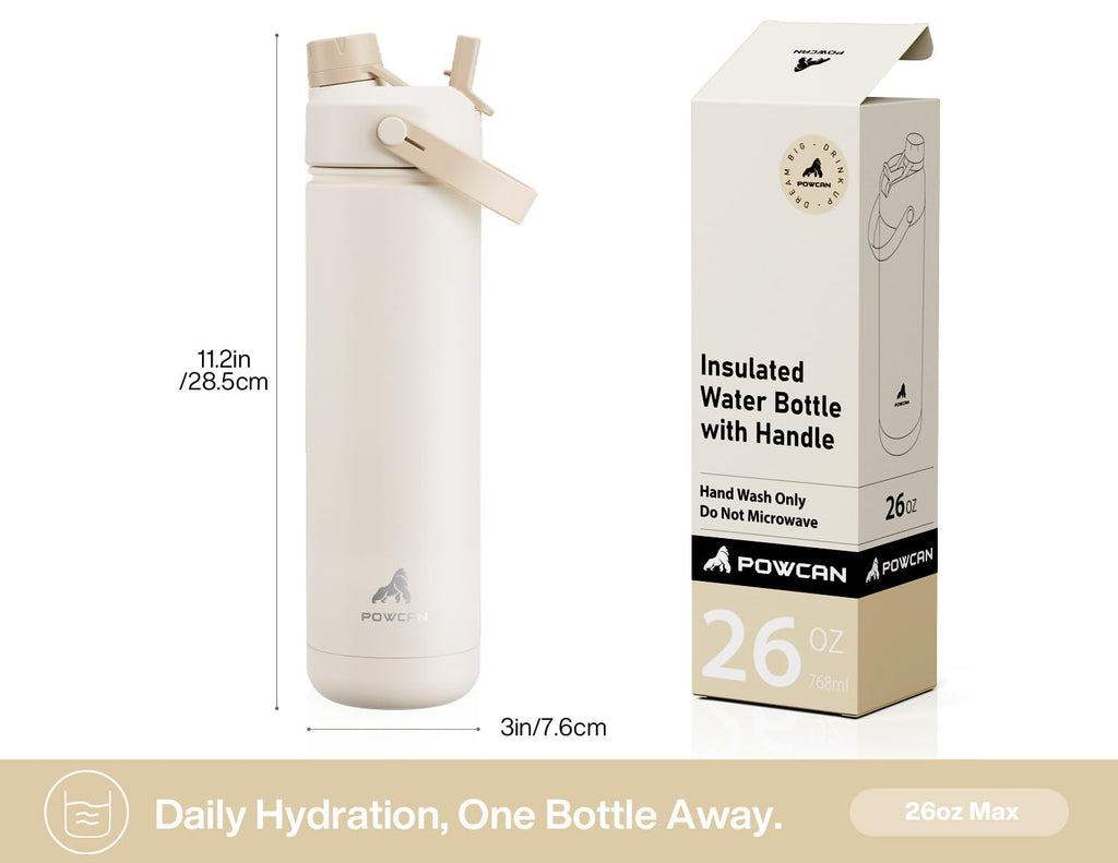 ChillKnight 26oz: Dual-Lid Leak-Proof Bottle - Water Bottles by Handbags Specialist Headquarter | Available at Handbags Specialist Headquarter