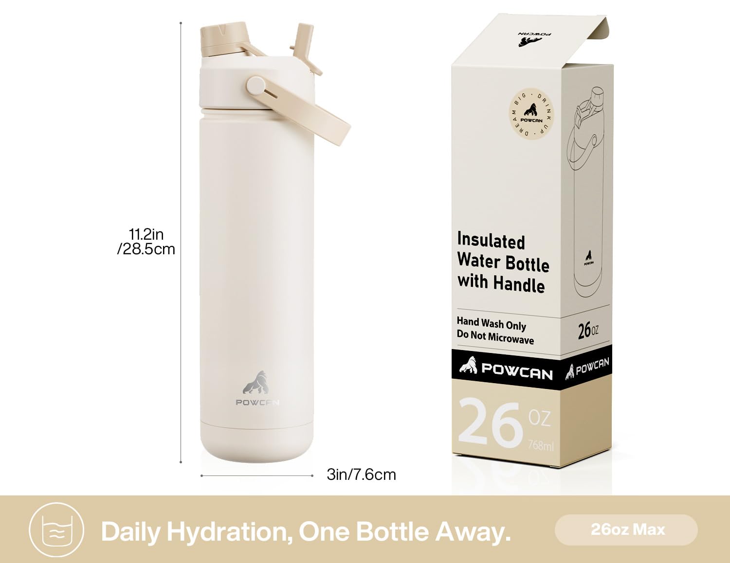 ChillKnight 26oz: Dual-Lid Leak-Proof Bottle - Water Bottles by Handbags Specialist Headquarter | Available at Handbags Specialist Headquarter