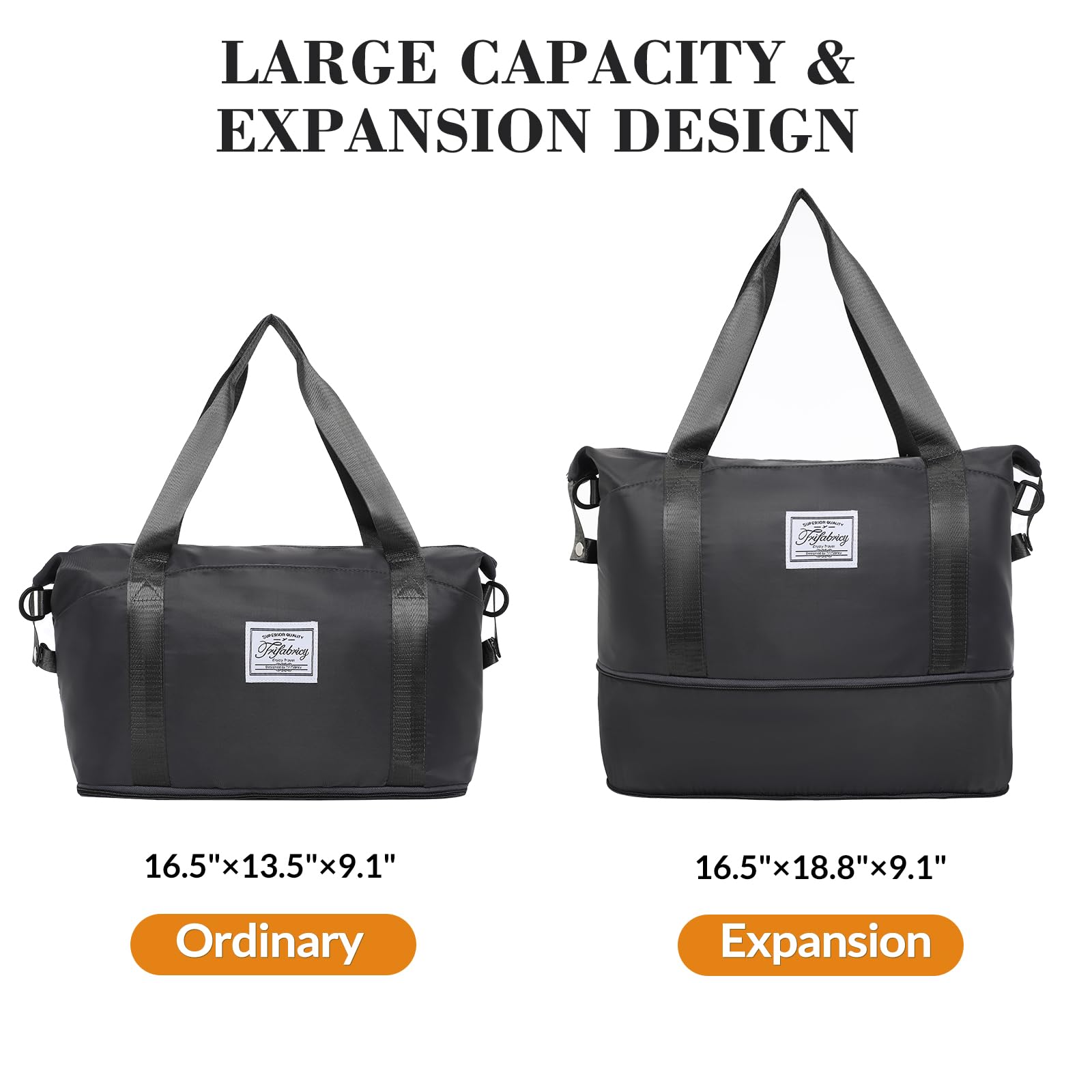 Pink Expandable Travel Duffel with Wet Pocket -  by Handbags Specialist Headquarter | Available at Handbags Specialist Headquarter