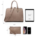 Women’s 2pc Tote & Wallet Handbag Set with 3 Compartments