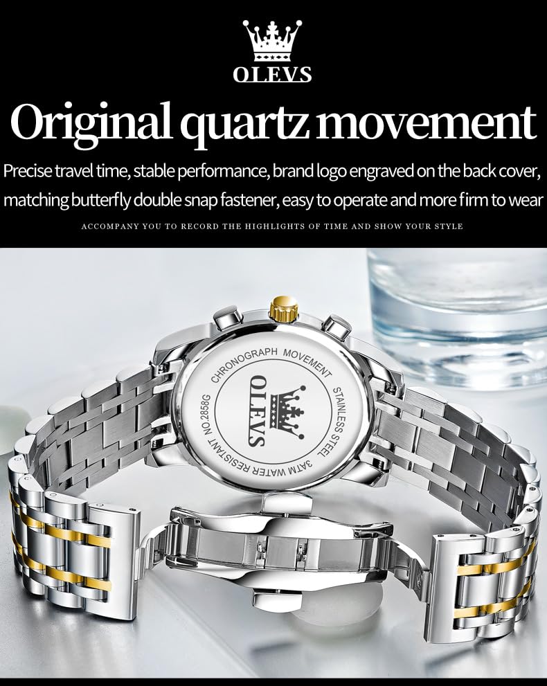 EclipseTime: Luminous Men's Luxury Chrono Watch