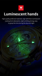 AzureGleam: Elite Men's Diamond Steel Watch