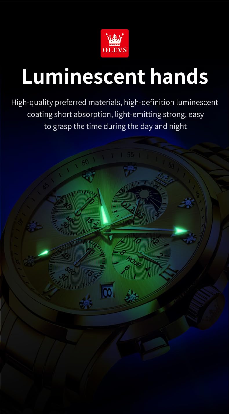 AzureGleam: Elite Men's Diamond Steel Watch