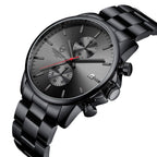 Golden Hour Elite Chrono Steel Men’s Quartz Watch