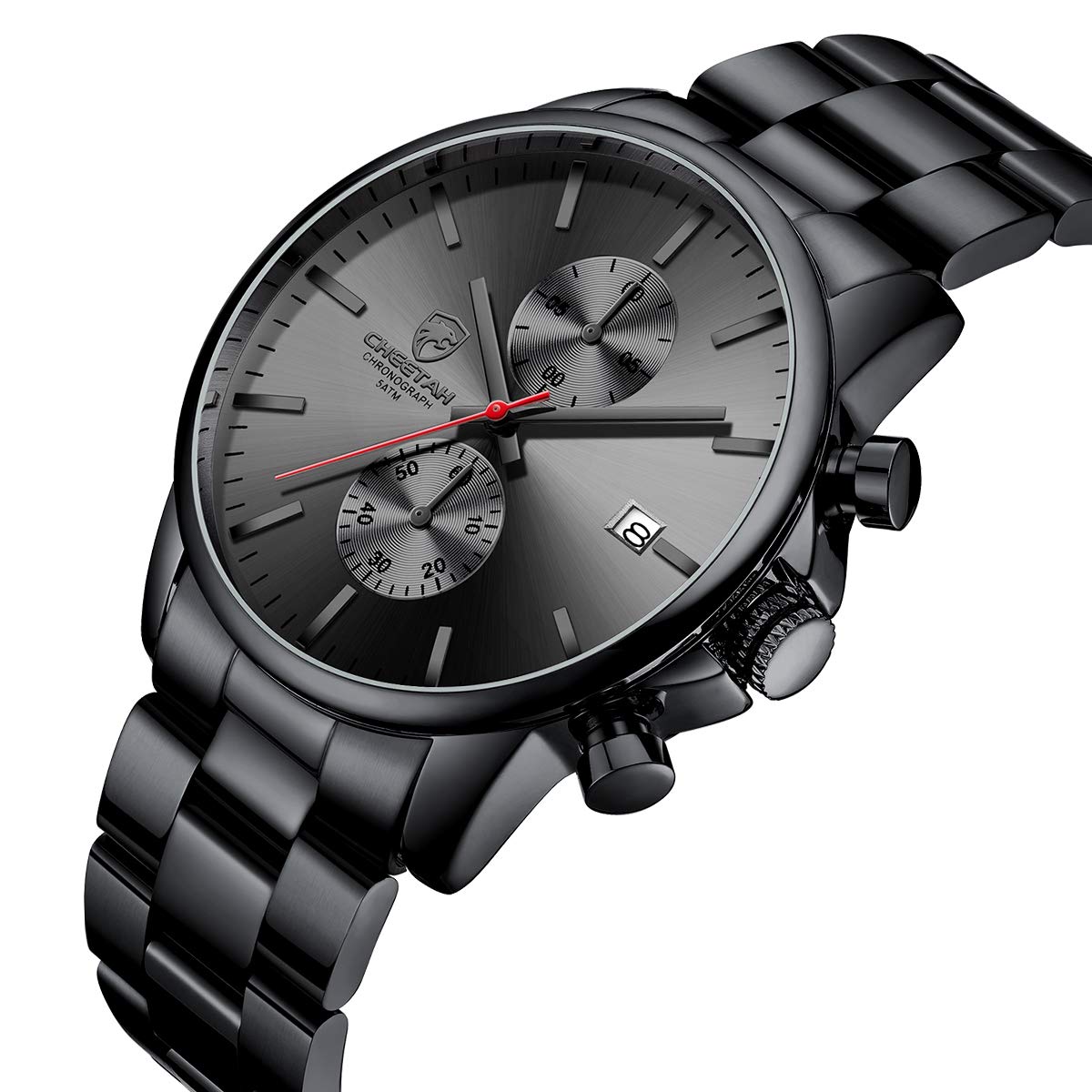 Golden Hour Elite Chrono Steel Men’s Quartz Watch