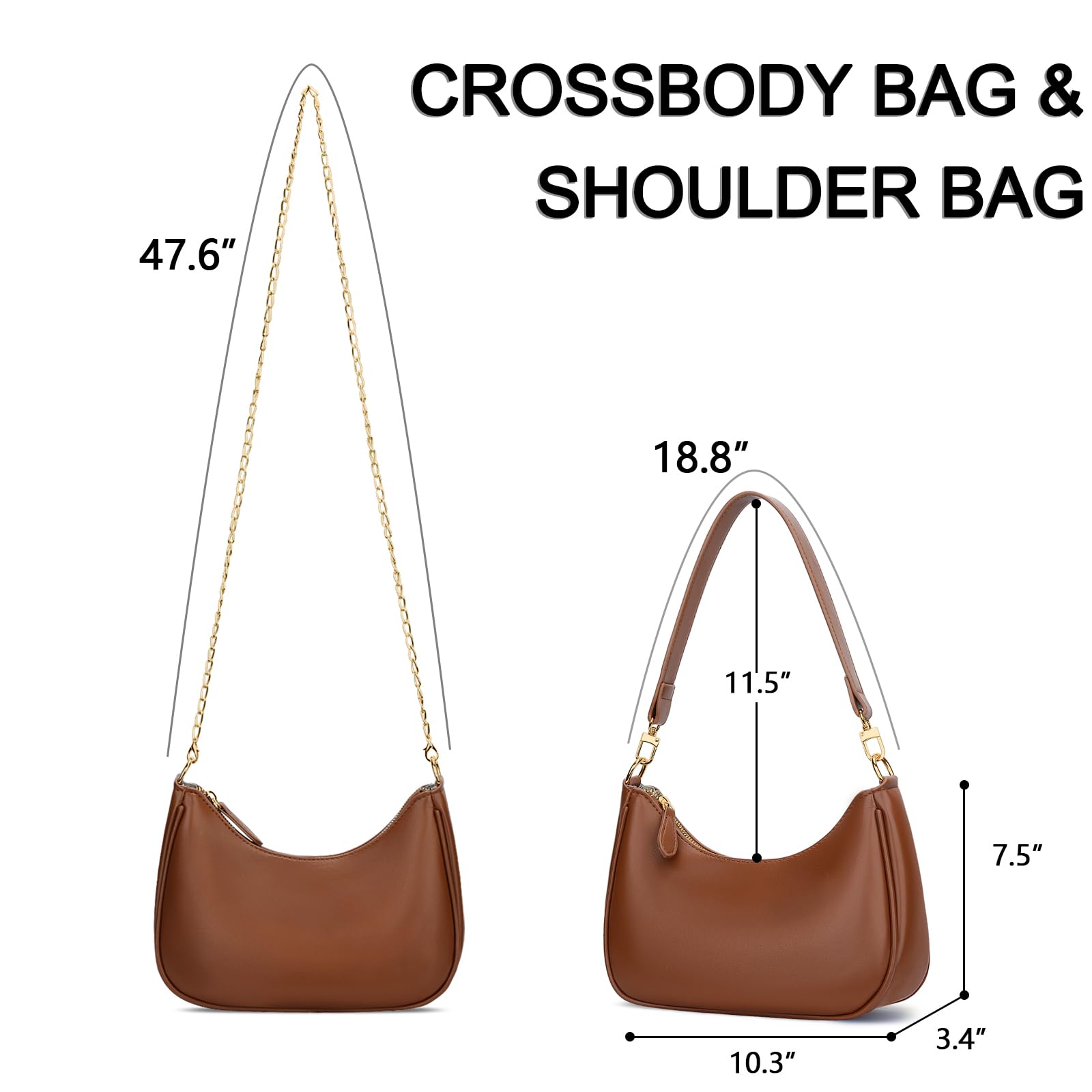 Retro Chic Hobo Bag - Cute Underarm Purse - Shoulder Bags by Handbags Specialist Headquarter | Available at Handbags Specialist Headquarter